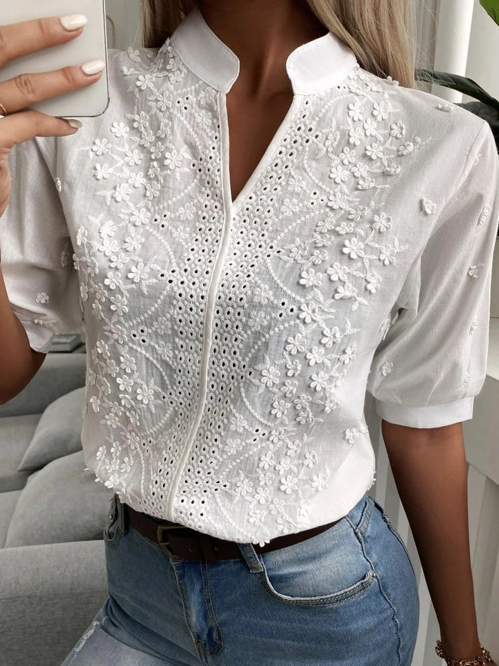 Lilla Elegant Cotton Blouse - Elena Harper