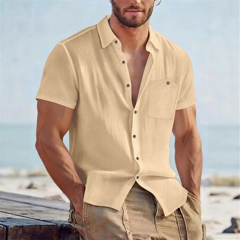 Laurent Monaco Men'S Casual Summer Shirt, view 3 - Elena Harper