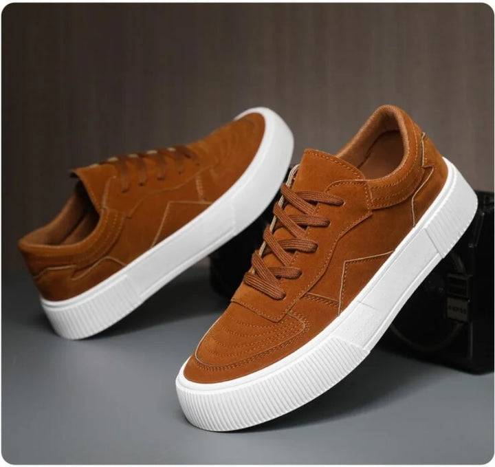 Aurelio Multicolored Suede Sneakers, view 10 - Elena Harper