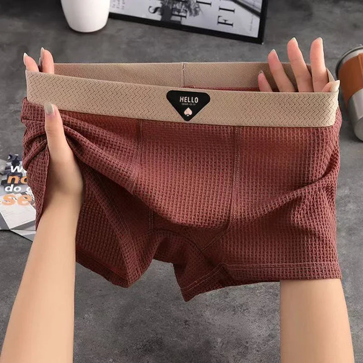 Set of 4 Men's Breathable Polyester Elastane Boxers, view 3 - Elena Harper