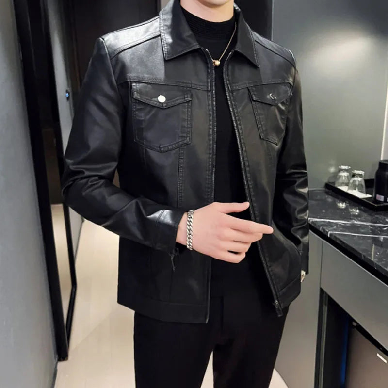 Giovanni Deluxe Leather Jacket, view 3 - Elena Harper