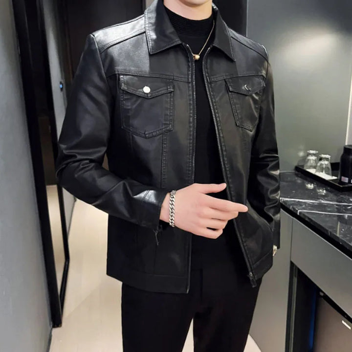 Giovanni Deluxe Leather Jacket, view 3 - Elena Harper