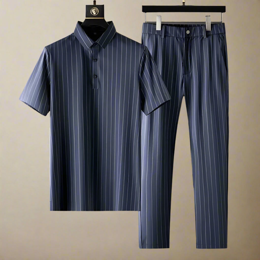 Braith Comfortable Striped 2-Piece Set - Elena Harper