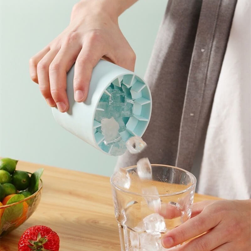 1+1 FREE FrozenIce Portable Silicone Ice Cube Maker with Lid, view 6 - Elena Harper