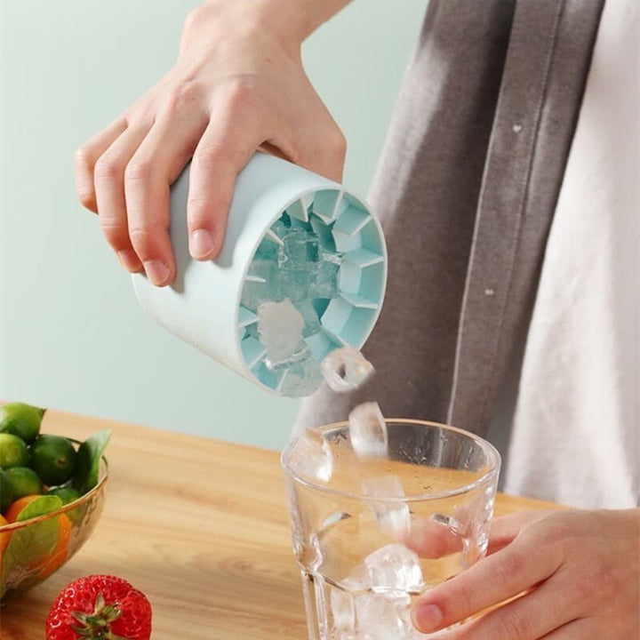 1+1 FREE FrozenIce Portable Silicone Ice Cube Maker with Lid, view 6 - Elena Harper