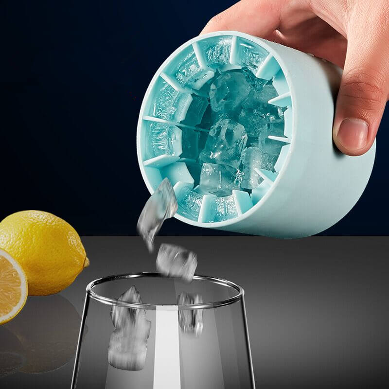 1+1 FREE FrozenIce Portable Silicone Ice Cube Maker with Lid, view 9 - Elena Harper