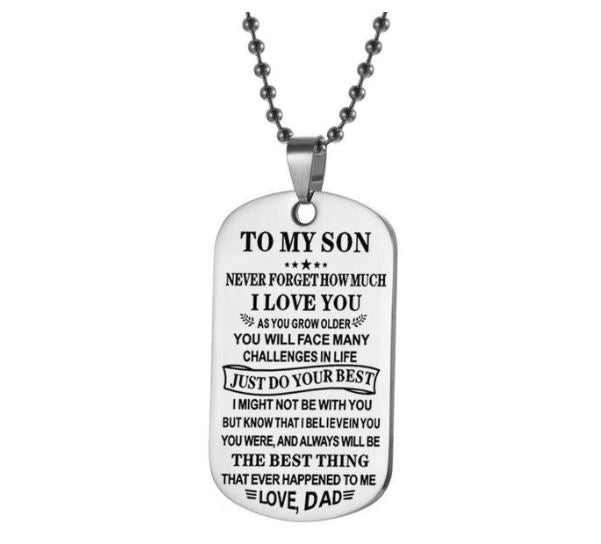 To My Son Pendant Necklace
