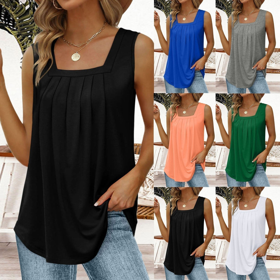 Sleeveless Square Neck Top for Women