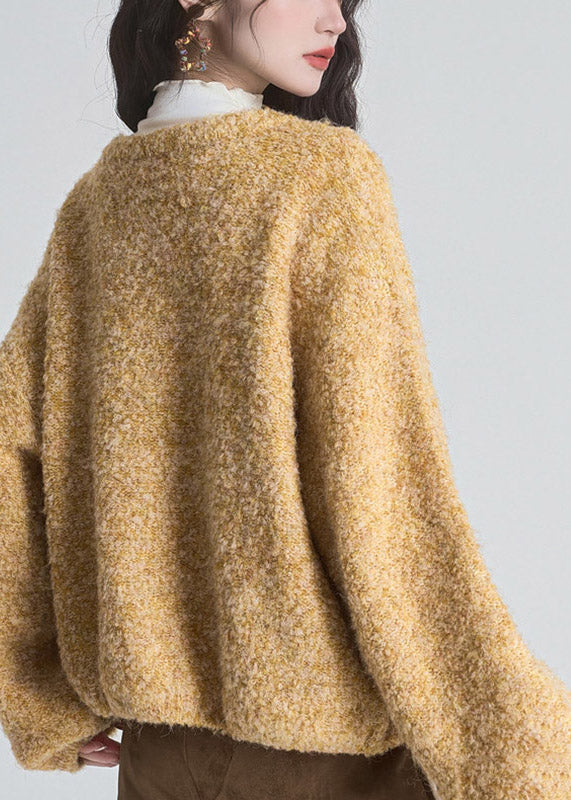 Women's Cardigan with Round Neck and Long Sleeves