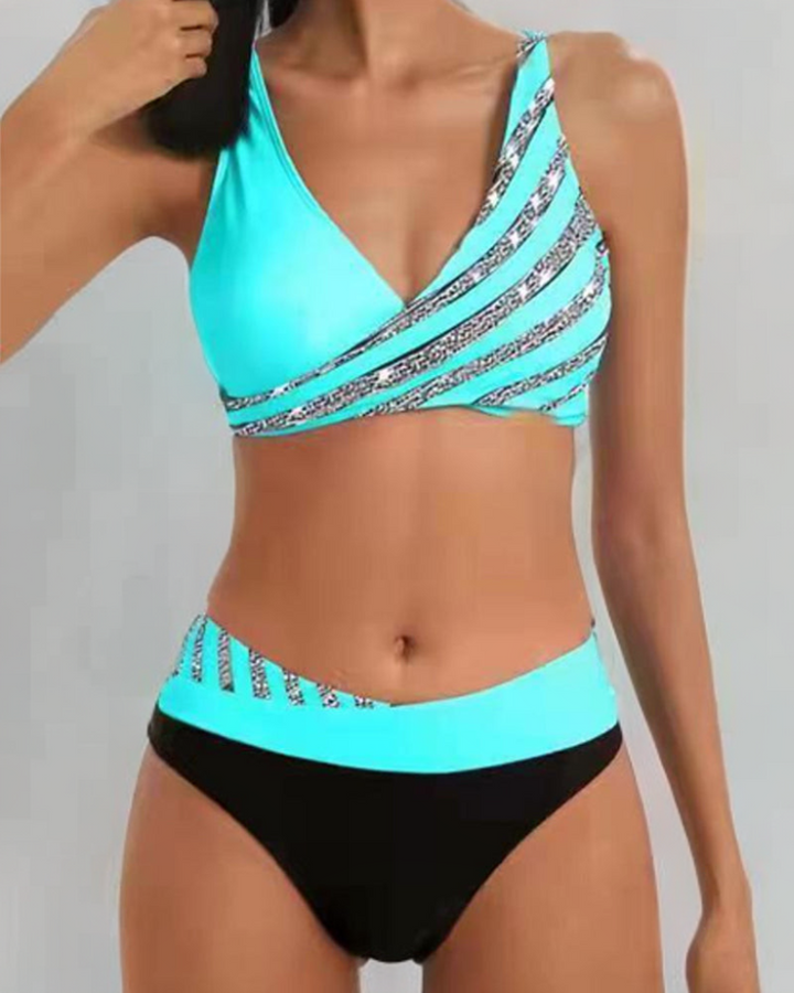 Mona - Bikini printed in warm tones