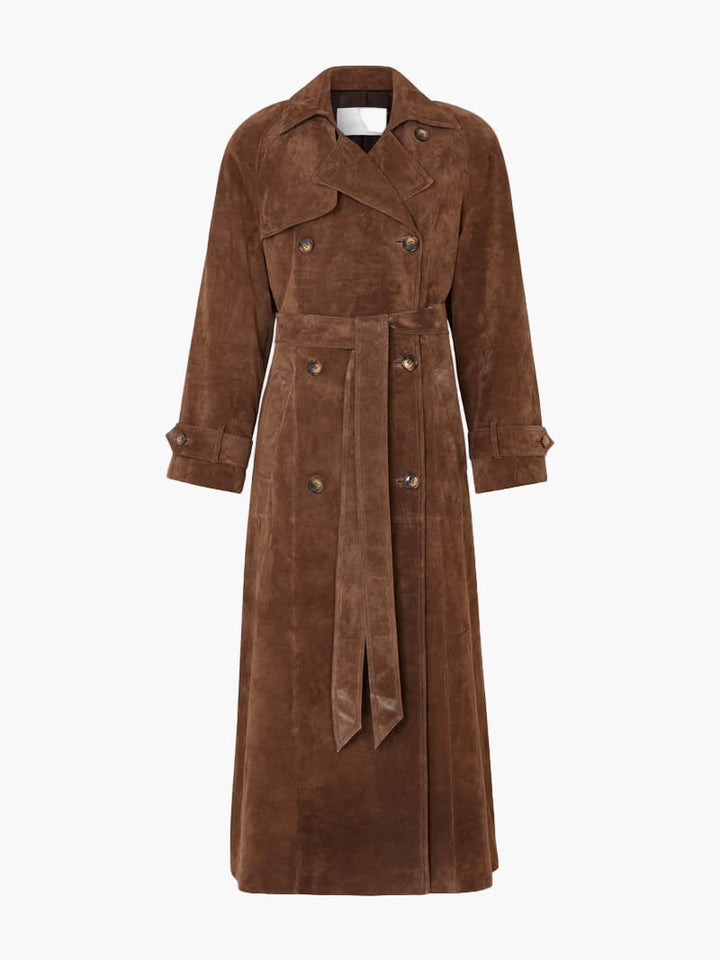 Emilia | Women's Winter Suede Double Button Coat