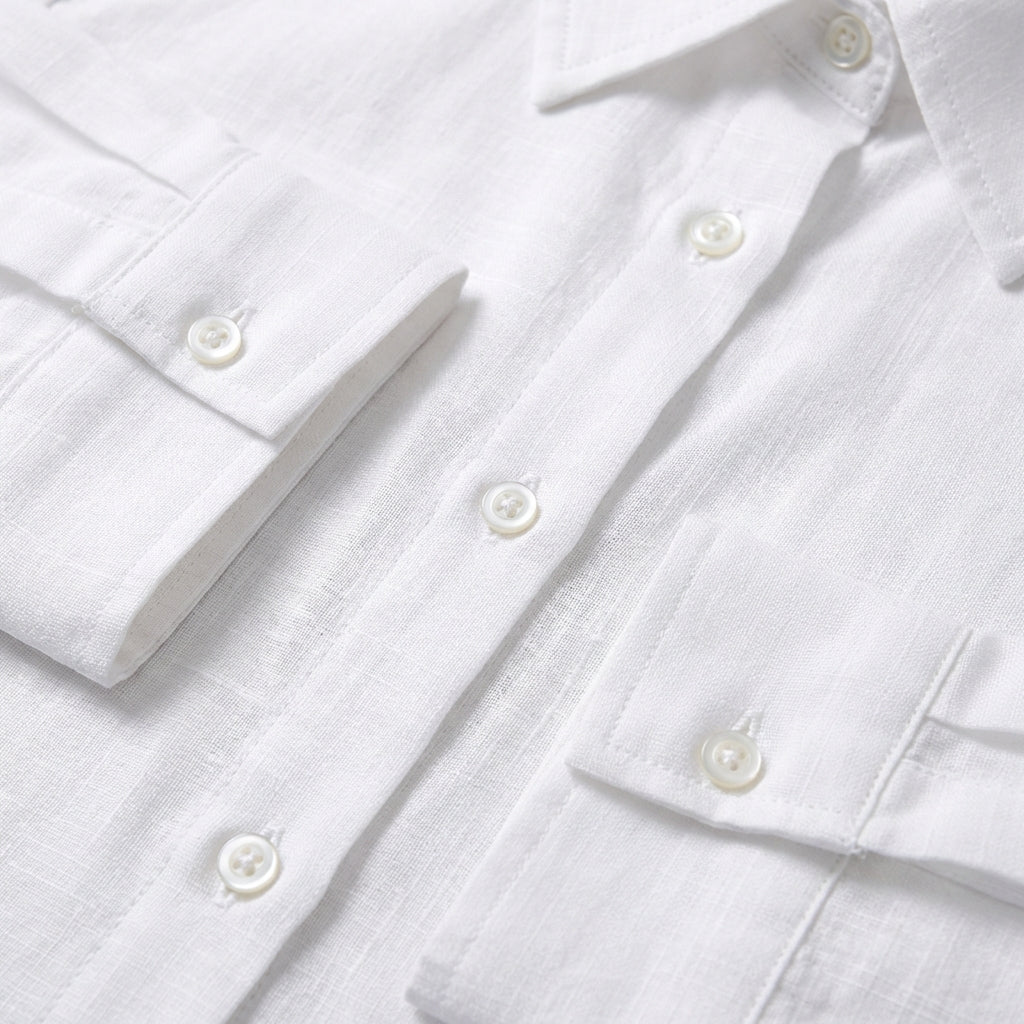 Sofia | Women's Shirt with Classic Collar and Rounded Hem | Casual