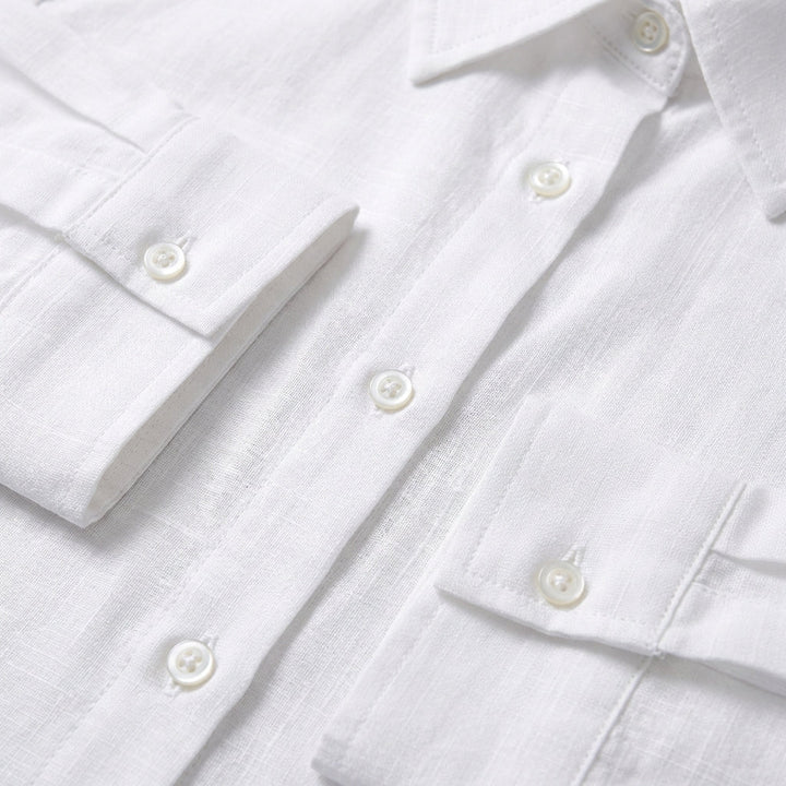 Sofia | Women's Shirt with Classic Collar and Rounded Hem | Casual