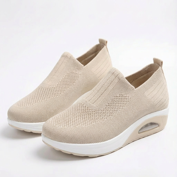 Sofia | Women's Slip-On Trainers with Breathable Fabric and Elastic Ankle | Comfort