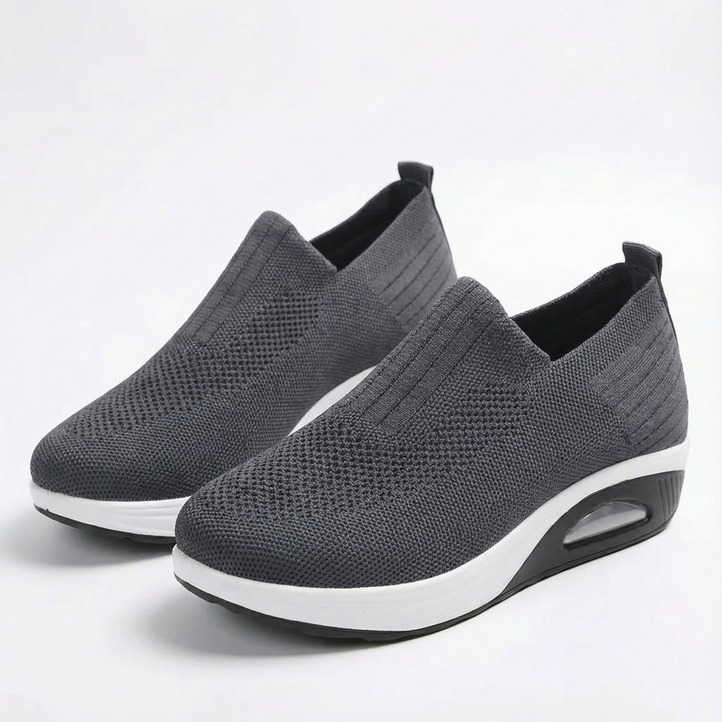 Sofia | Women's Slip-On Trainers with Breathable Fabric and Elastic Ankle | Comfort