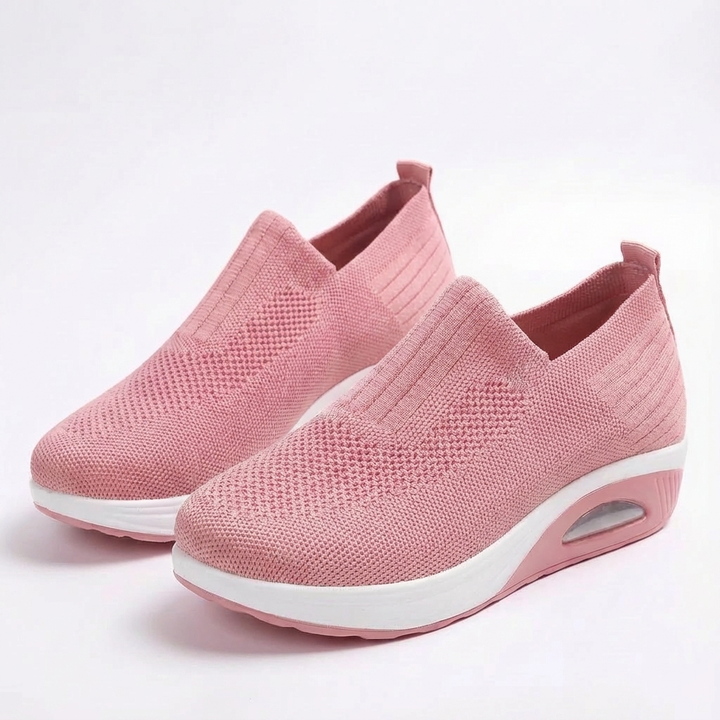 Sofia | Women's Slip-On Trainers with Breathable Fabric and Elastic Ankle | Comfort