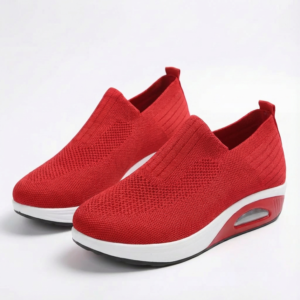 Sofia | Women's Slip-On Trainers with Breathable Fabric and Elastic Ankle | Comfort
