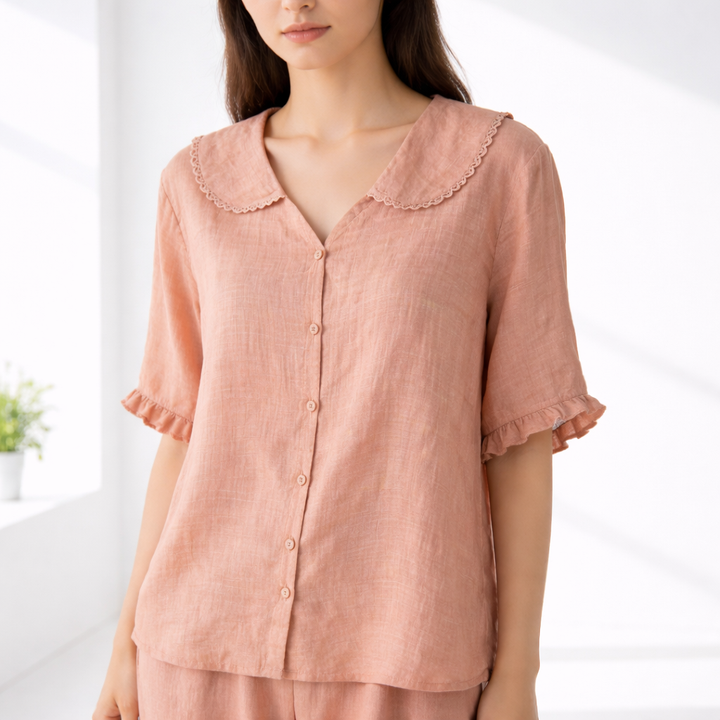 PETER PAN COLLAR BLOUSE FOR WOMEN