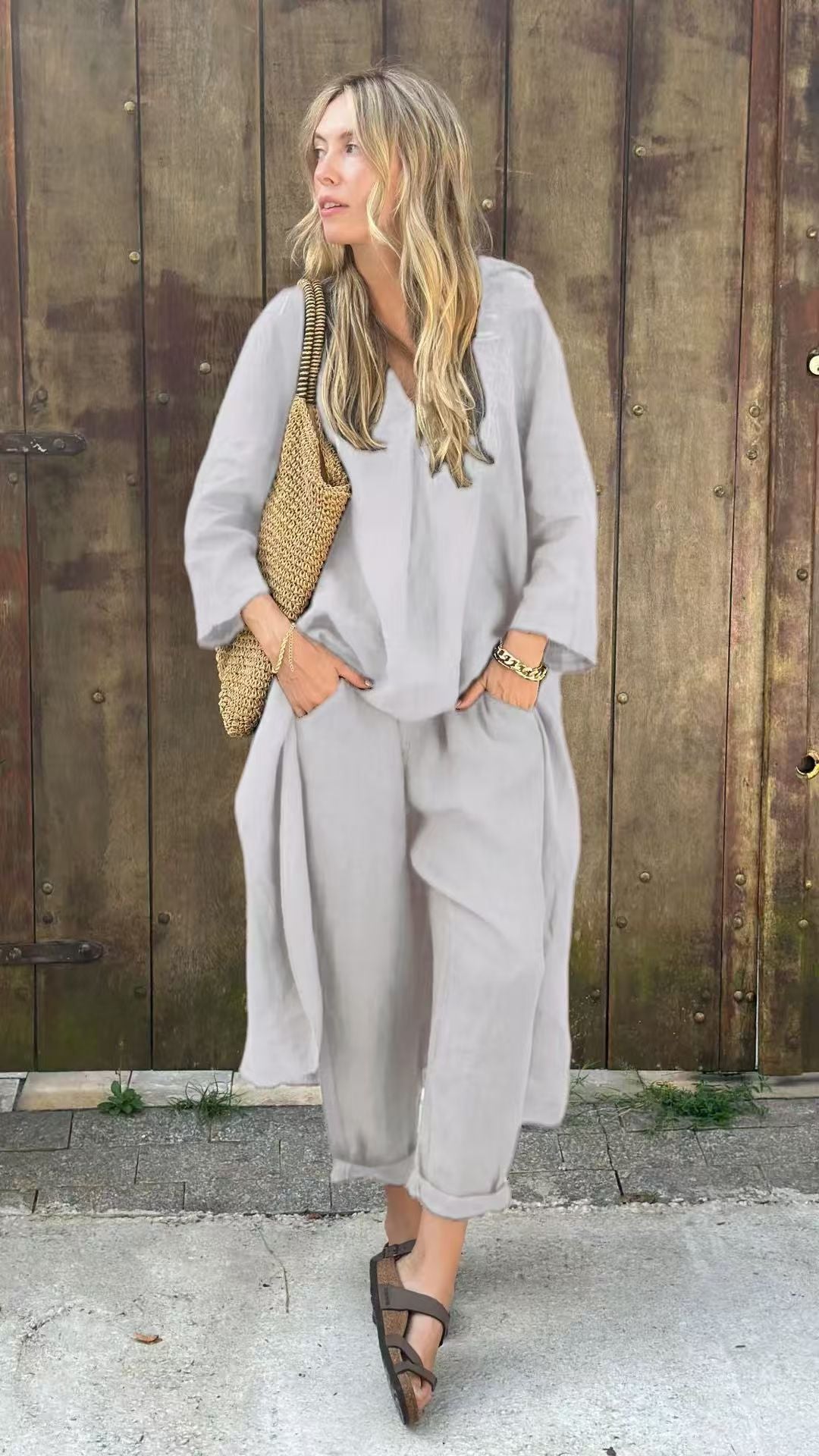 Summer Set for Women with Pants and Long Blouse - Marissa