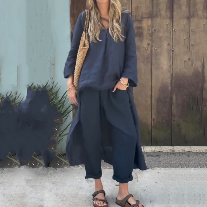 Summer Set for Women with Pants and Long Blouse - Marissa
