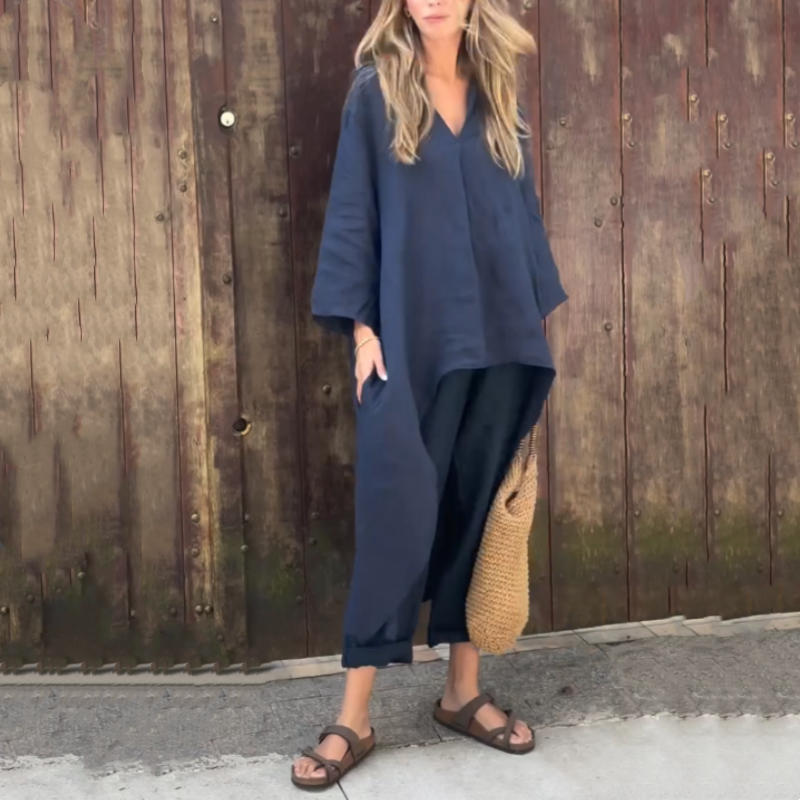 Summer Set for Women with Pants and Long Blouse - Marissa