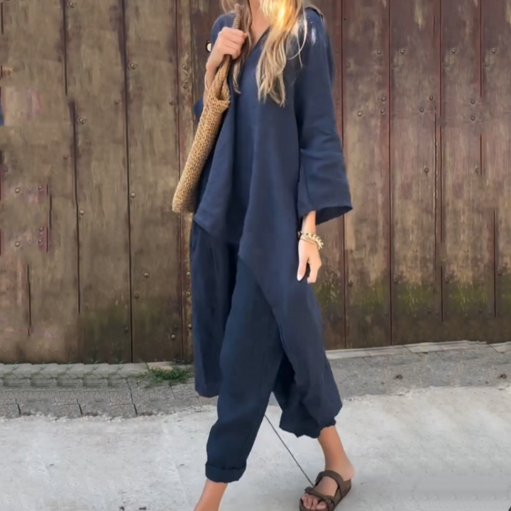 Summer Set for Women with Pants and Long Blouse - Marissa