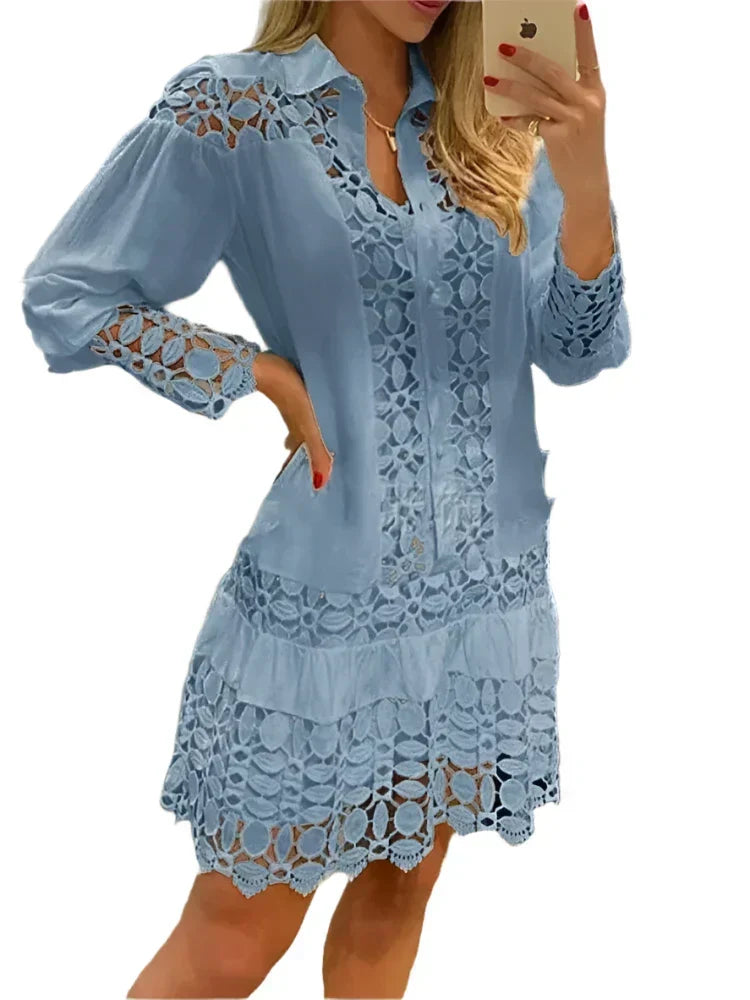 Alette Elegant Lace Dress - Elena Harper