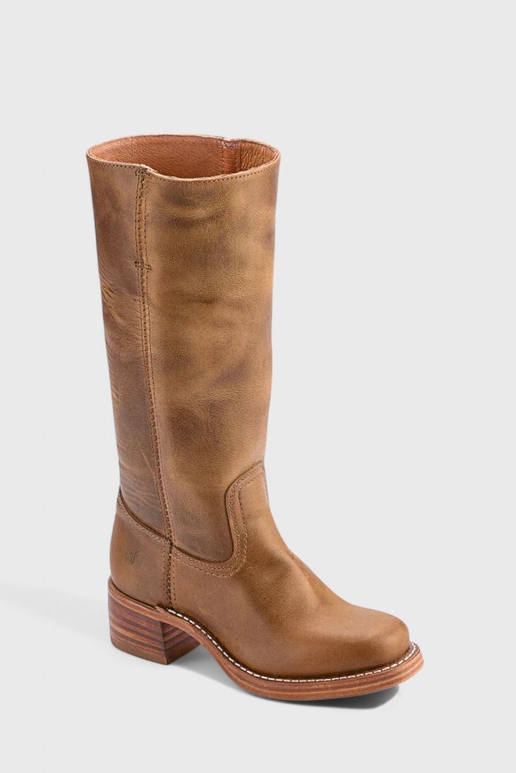 Women's Elegant Knee-High Heeled Boots - Comfortable & Stylish