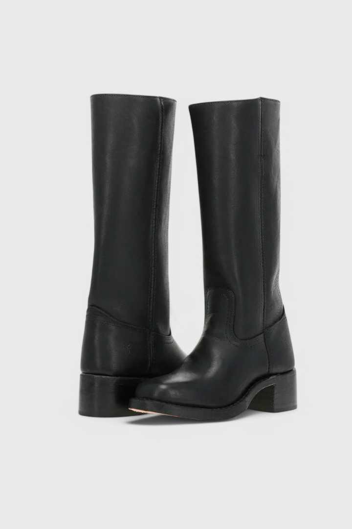 Women's Elegant Knee-High Heeled Boots - Comfortable & Stylish
