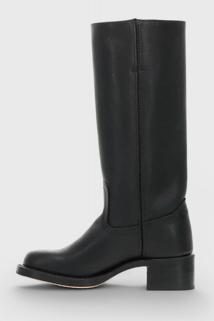Women's Elegant Knee-High Heeled Boots - Comfortable & Stylish