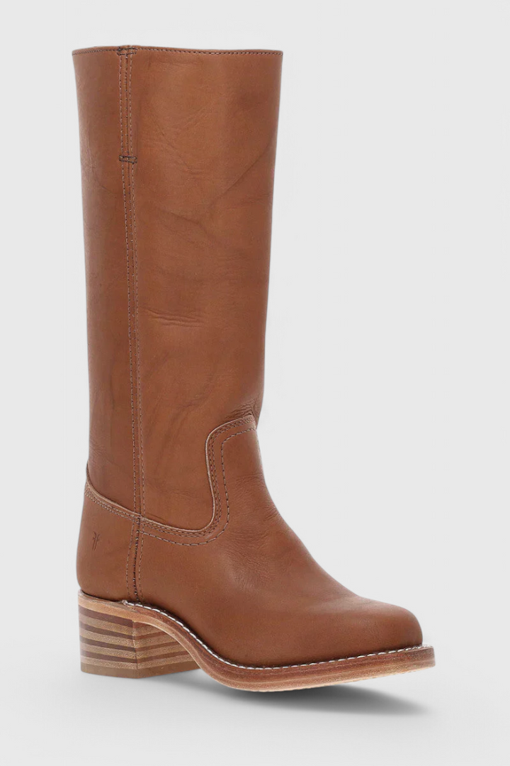 Women's Elegant Knee-High Heeled Boots - Comfortable & Stylish