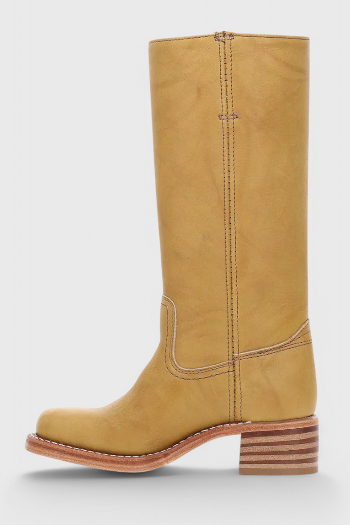 Women's Elegant Knee-High Heeled Boots - Comfortable & Stylish