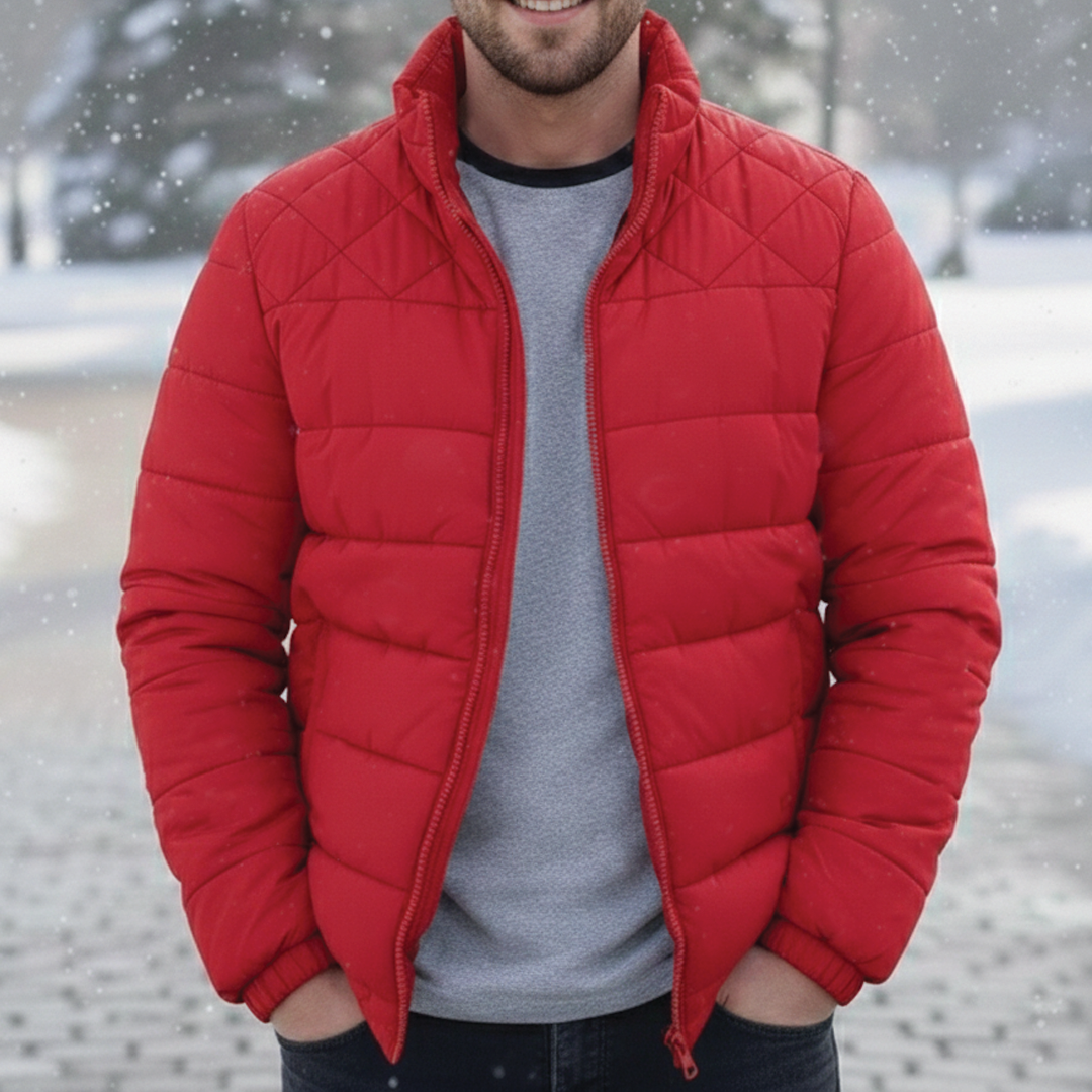 Men's Puffer Jacket | Water-Repellent & Warm