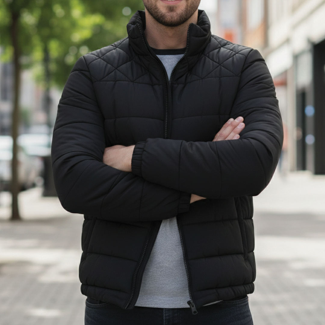 Men's Puffer Jacket | Water-Repellent & Warm