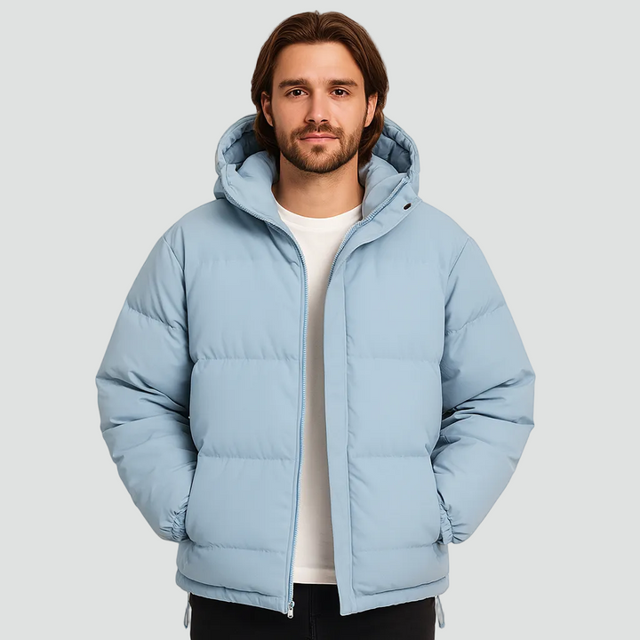Padded Jacket for Men | Wind & Weather Resistant with Hood