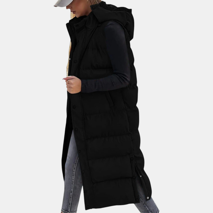 Padded Vest for Women | With Hood & Ankle-Length