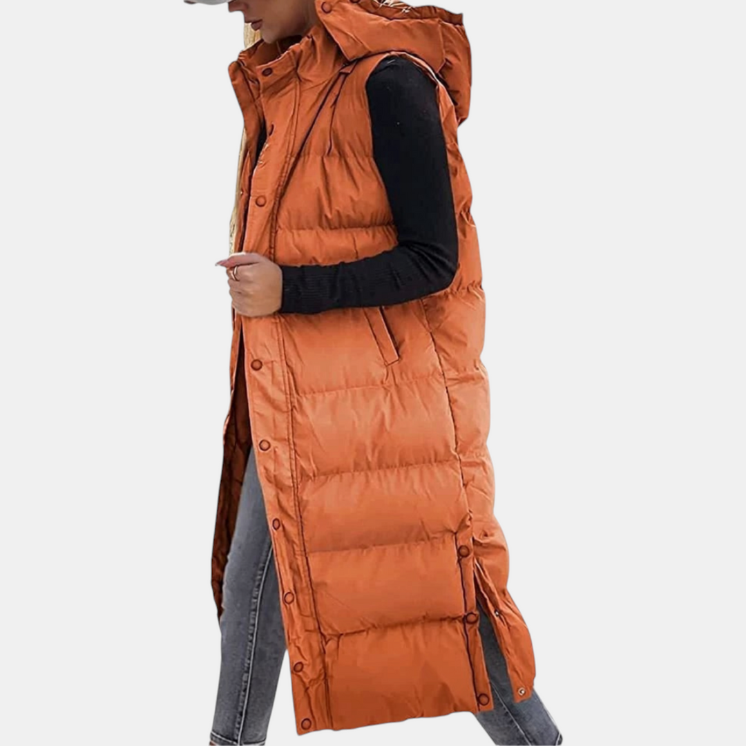 Padded Vest for Women | With Hood & Ankle-Length