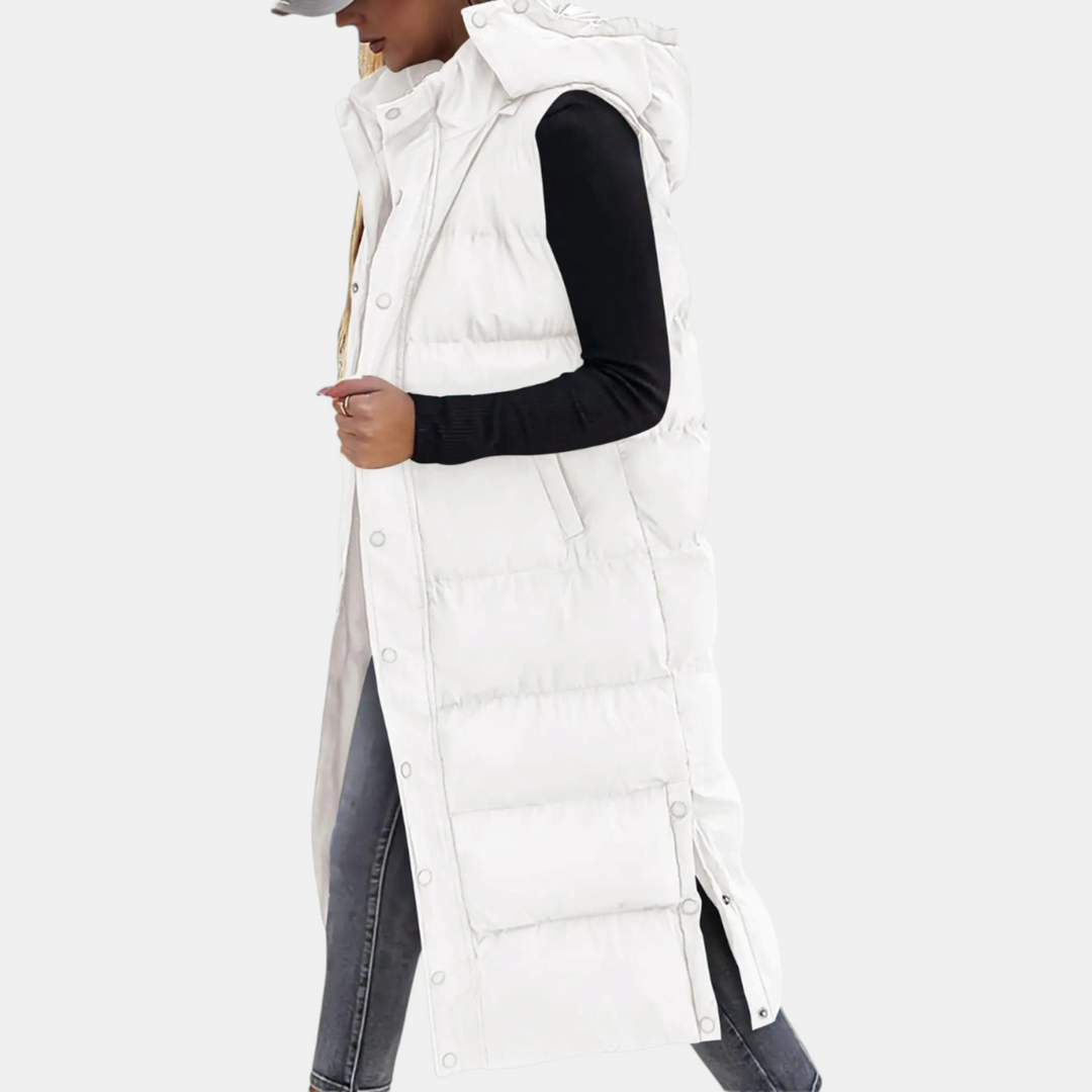 Padded Vest for Women | With Hood & Ankle-Length