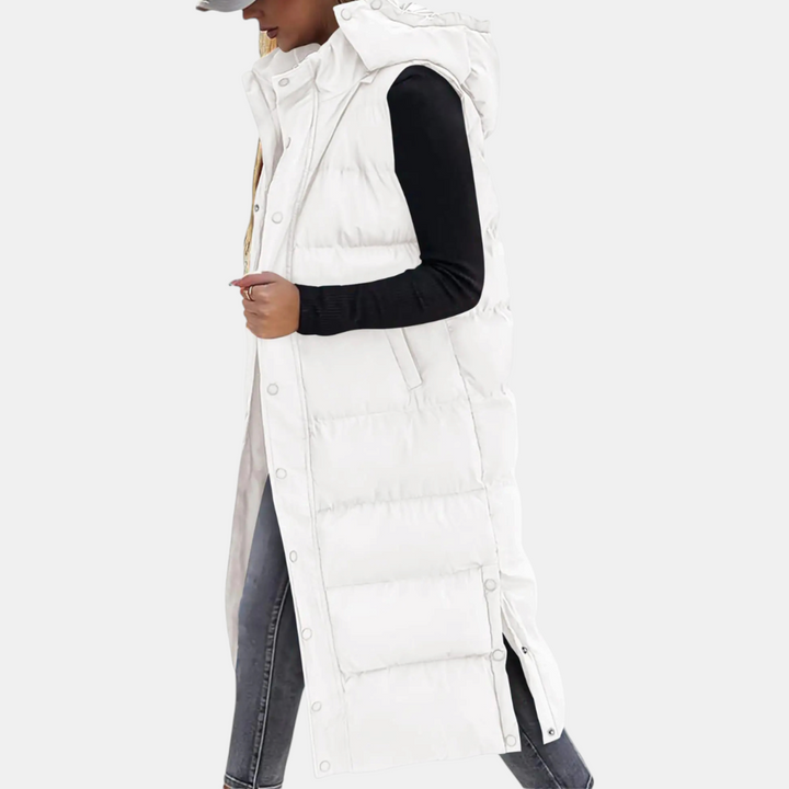 Padded Vest for Women | With Hood & Ankle-Length