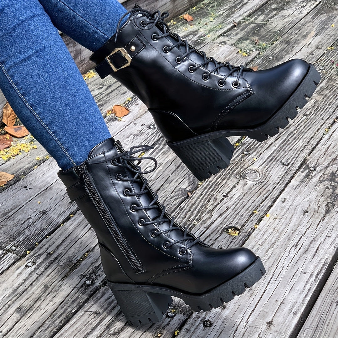 Ankle Boot for Women | Stable Block Heel & Cool Lace-Up Look
