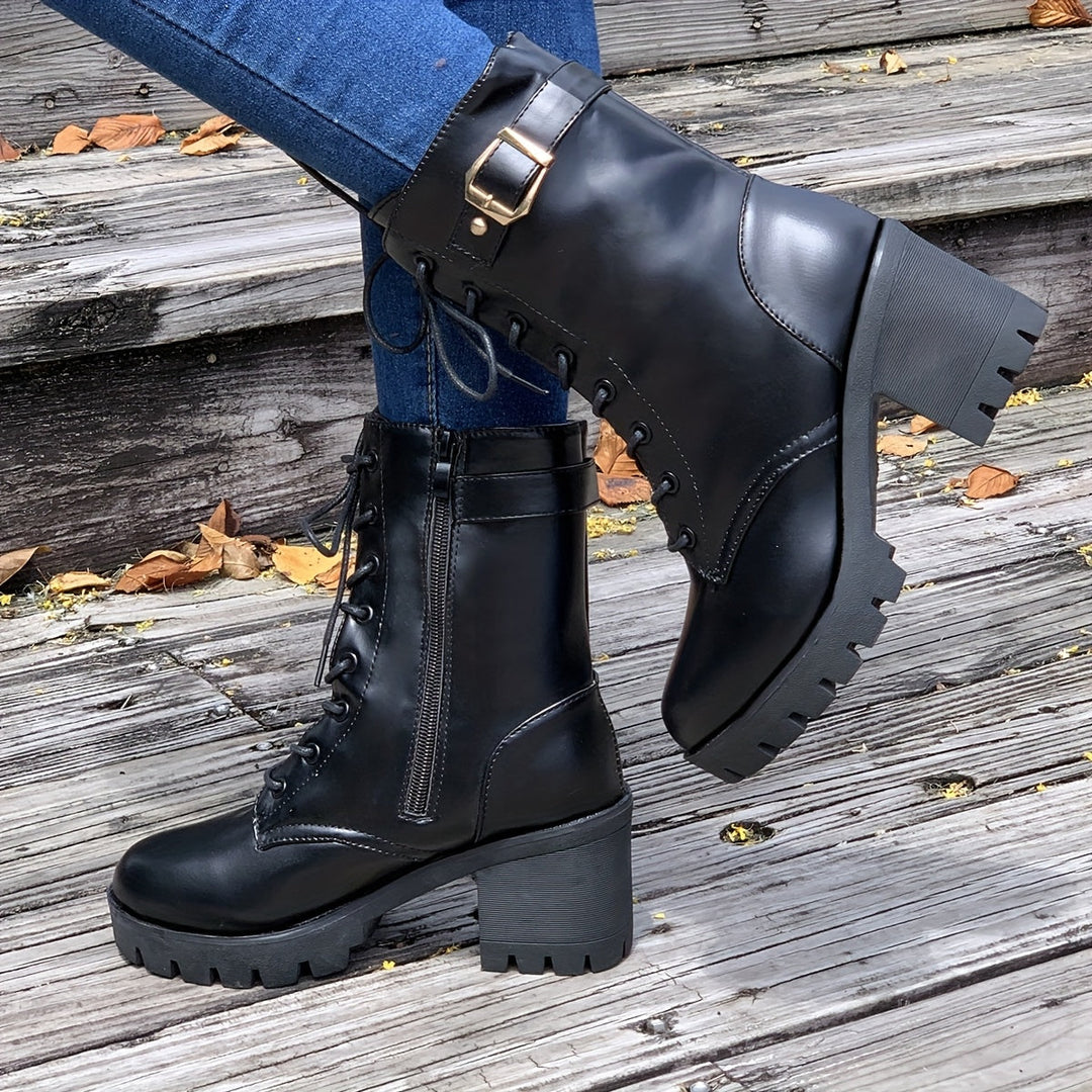 Ankle Boot for Women | Stable Block Heel & Cool Lace-Up Look
