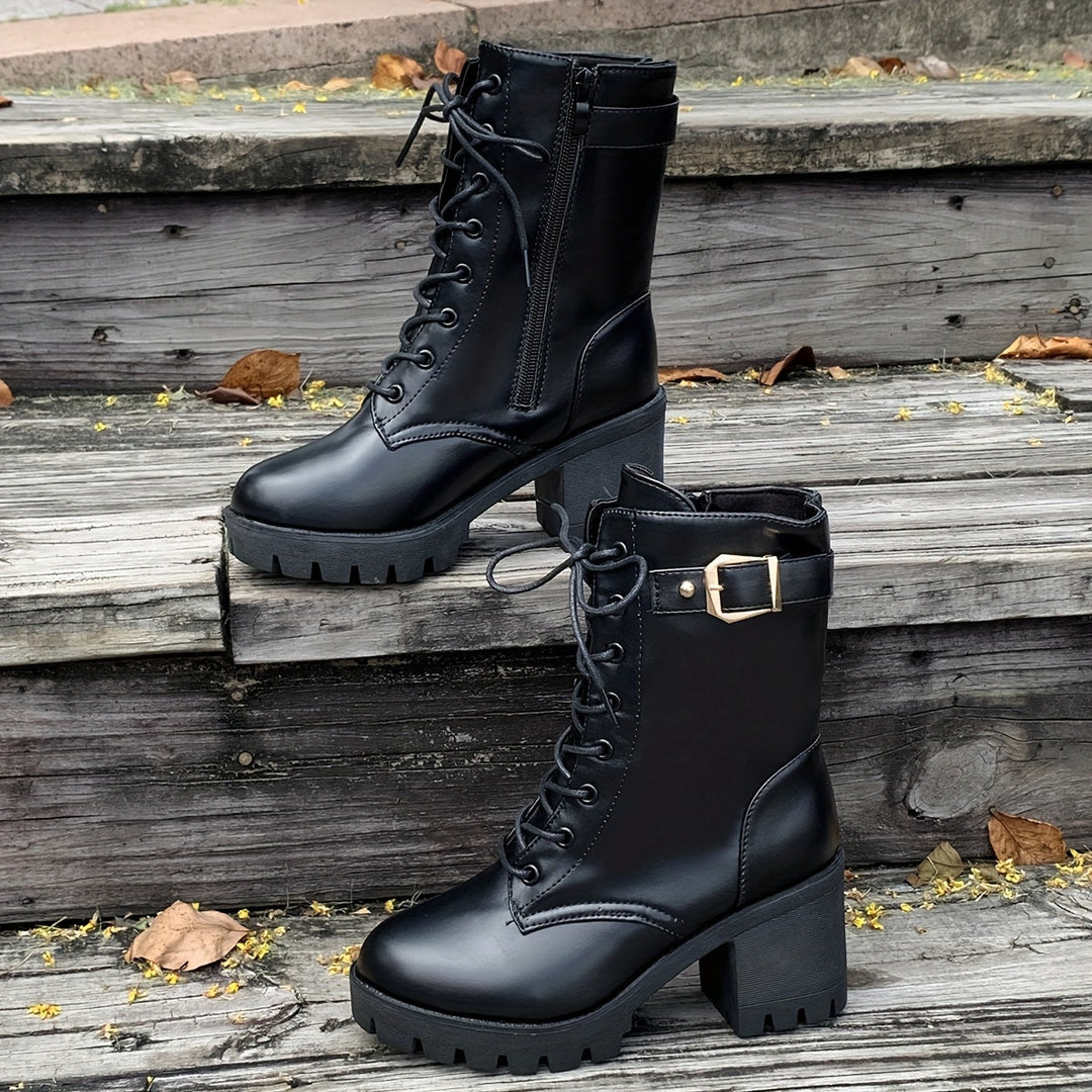 Ankle Boot for Women | Stable Block Heel & Cool Lace-Up Look