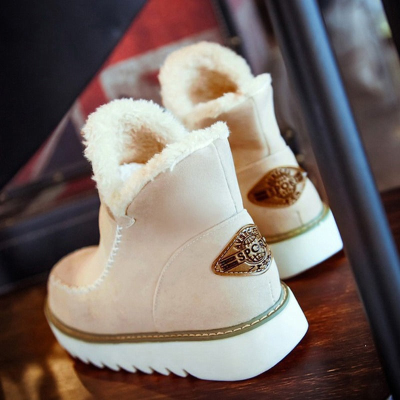 Ankle Boots for Women | Faux Fur Lining & Slip-On