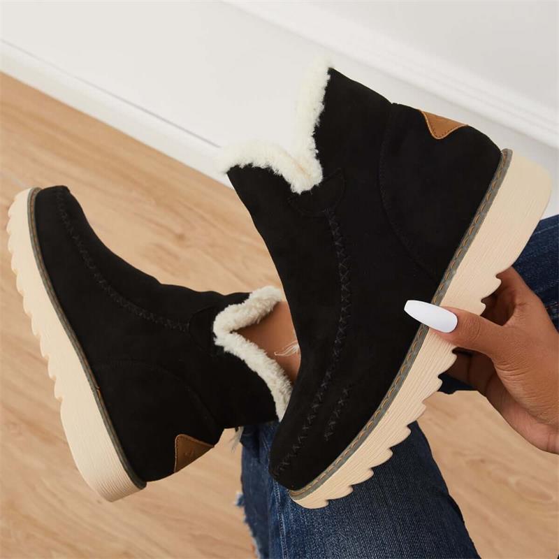 Ankle Boots for Women | Faux Fur Lining & Slip-On