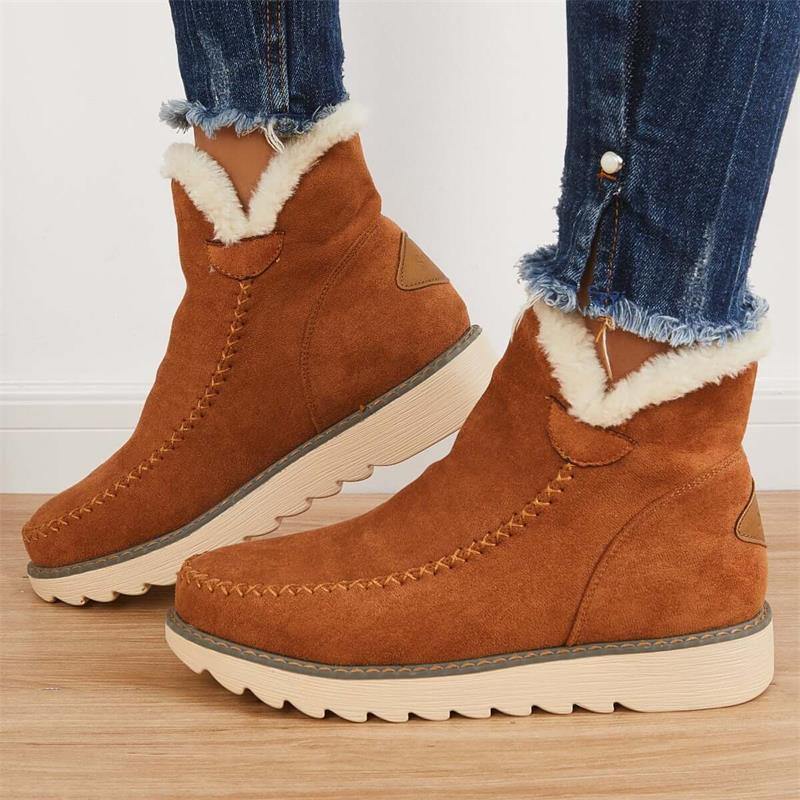 Ankle Boots for Women | Faux Fur Lining & Slip-On