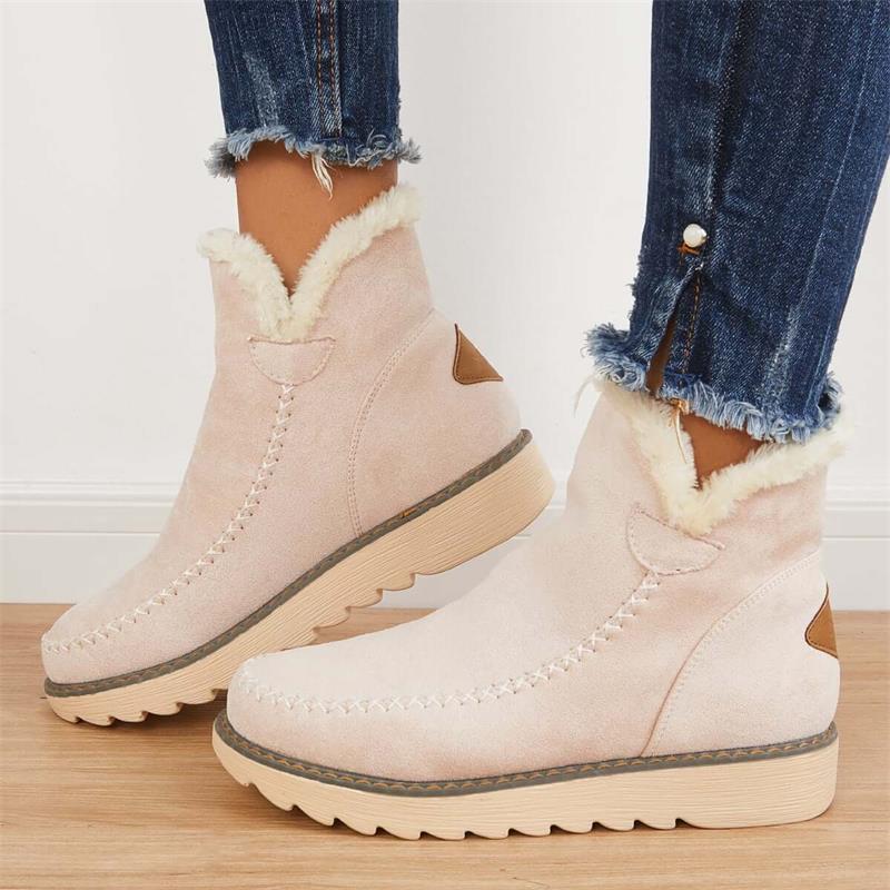 Ankle Boots for Women | Faux Fur Lining & Slip-On