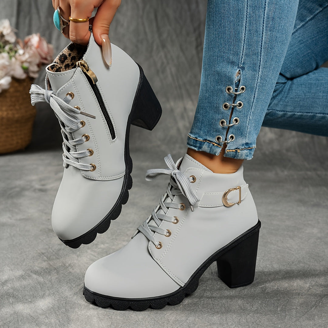 Ankle Boots for Women | Sturdy Block Heel & Secure Walking Comfort