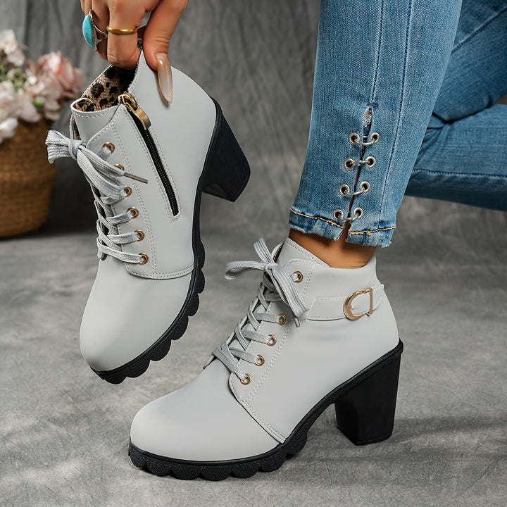 Ankle Boots for Women | Sturdy Block Heel & Secure Walking Comfort