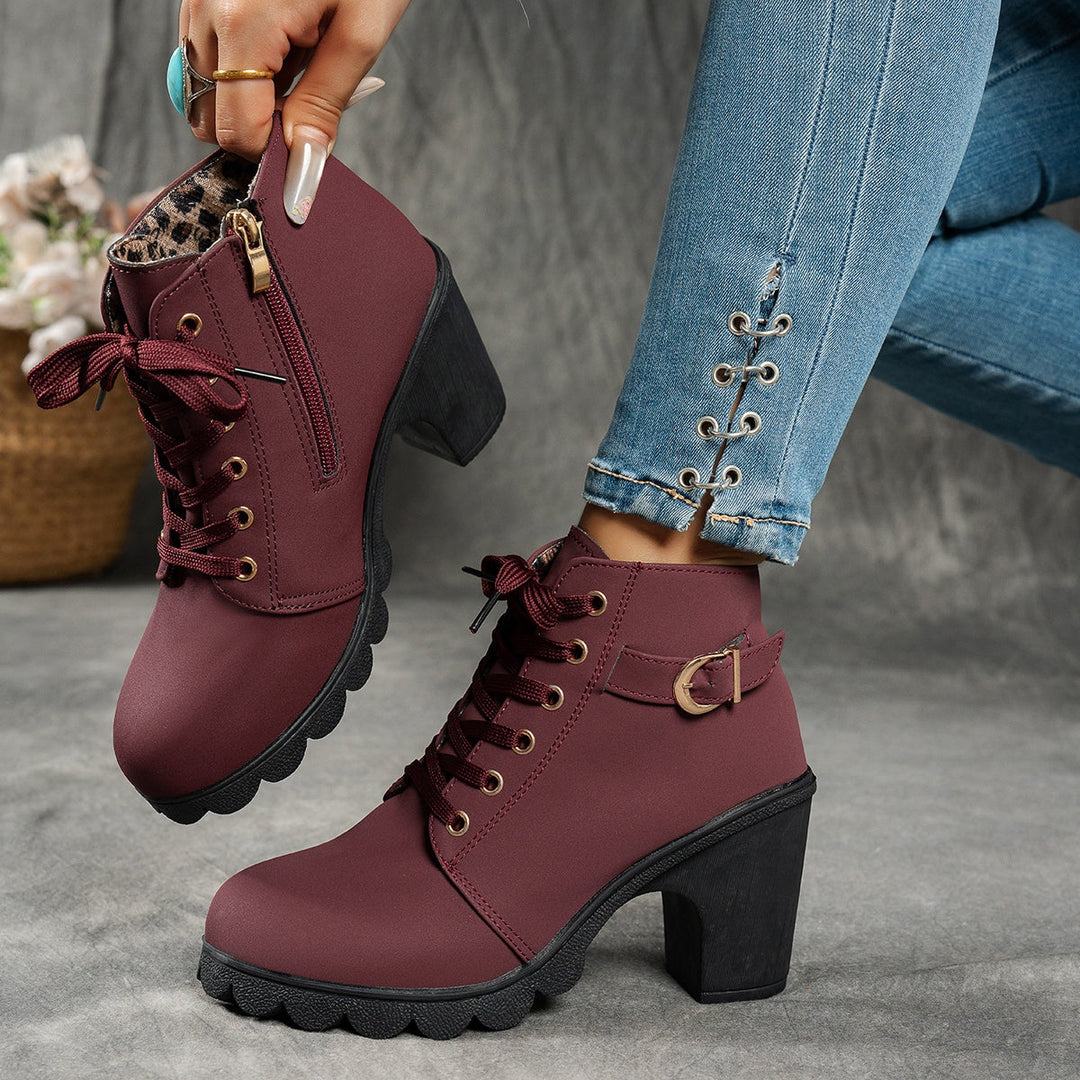 Ankle Boots for Women | Sturdy Block Heel & Secure Walking Comfort