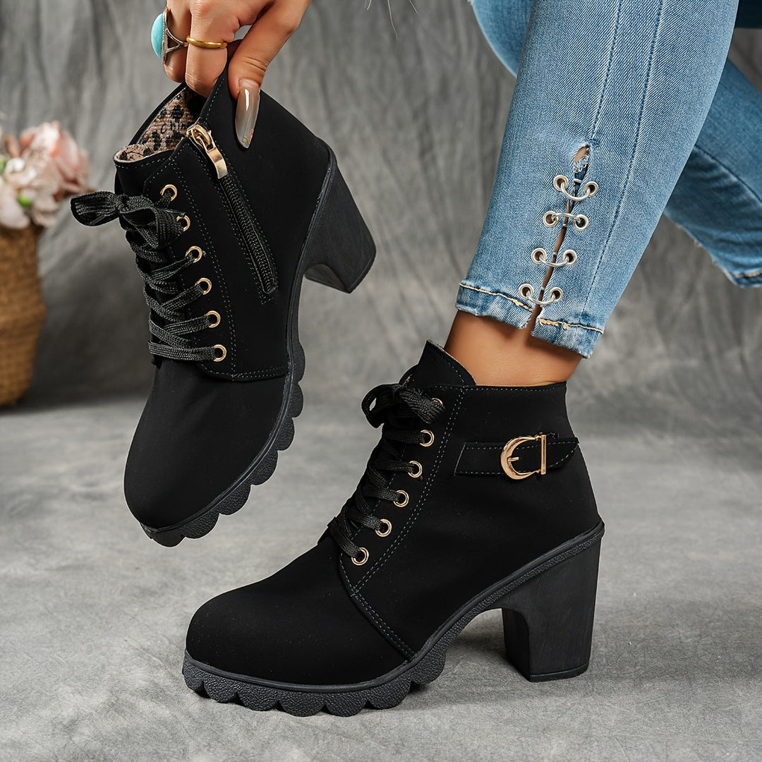 Ankle Boots for Women | Sturdy Block Heel & Secure Walking Comfort